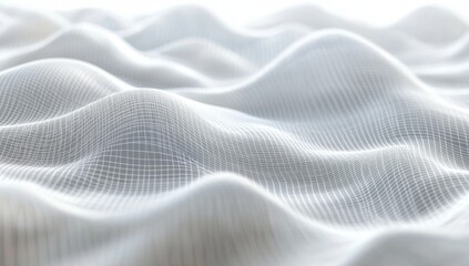 Abstract white wavy grid texture