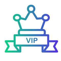 vip Line Gradient Icon
