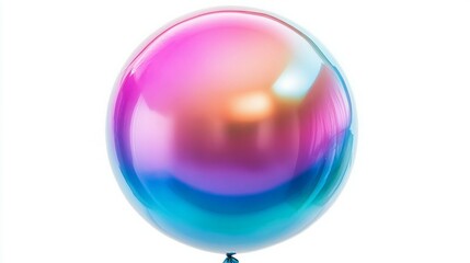 Iridescent balloon, vibrant colors, festive, shiny, party decor.