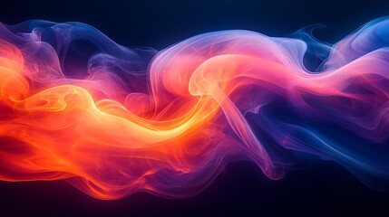 Obraz premium Abstract Colorful Swirling Smoke Wave Design