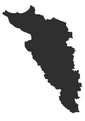 vector map silhouette of carolina city area in the country of puerto rico