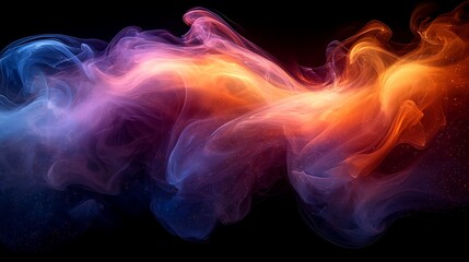 Obraz premium Abstract swirling colors create a cosmic nebula effect