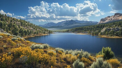 Scenic View of Angel Lake Road State Byway in Nevada for Travelers and Tourists