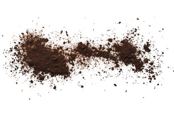 Dark brown cocoa powder explosion on a transparent background, showcasing rich texture and natural color for baking and culinary concepts