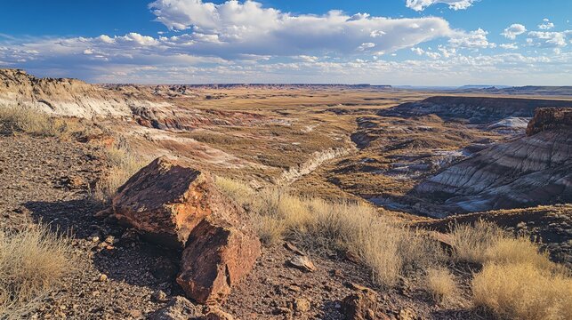Scenic View of Tiponi Gap in the Distance on a Clear Day