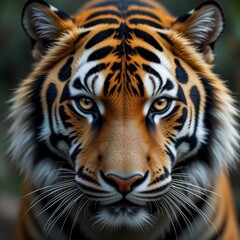 Obraz premium Majestic Bengal Tiger Close Up Powerful Wildcat Portrait Intense Gaze