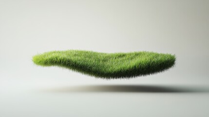 Fototapeta premium Floating Organic Grass Section Rendered in Abstract Style