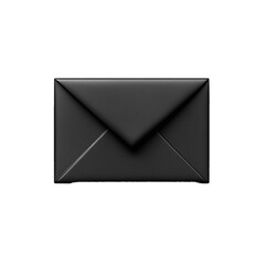 Thin outlined envelope icon, elegant, lightweight for email, message, icon in black