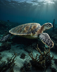 Obraz premium Underwater Dead Zone from Oxygen Depletion – Climate Impact