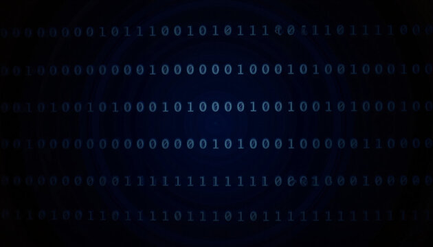 Binary code background in digital style