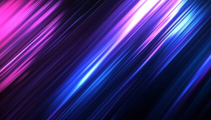 Diagonal vibrant light streaks on a dark background