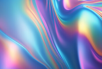 Fototapeta premium Iridescent neon background, Holographic rainbow foil iridescent texture abstract hologram background, Abstract soft pastel colors 