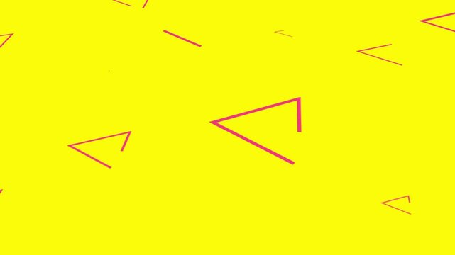 Looping Abstract Geometric Animation | Yellow Background
