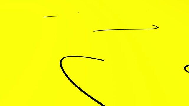 Looping Abstract Geometric Animation | Yellow Background