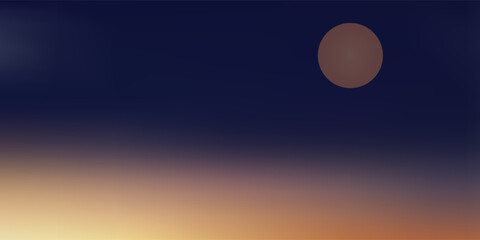 Sky Night,Ramadan Kareem Background with Crescent moon,Star with twilight dusk Sky,Vector Greeting festive for symbolic of Muslim culture ,Eid Mubarak,Eid al adha,Eid al fitr,Islamic new year,Muharram