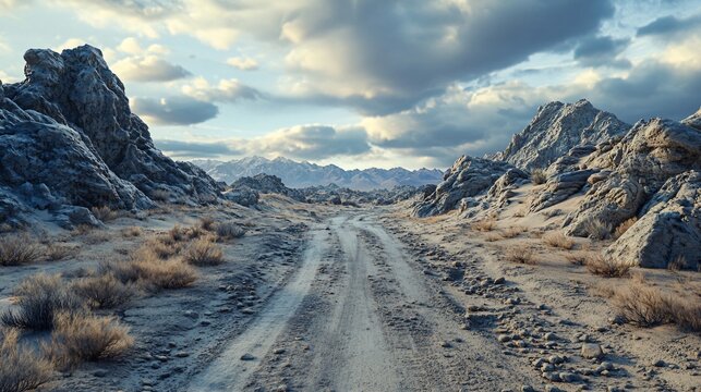 Scenic Back Road Through Alabama Hills near Lone Pine, California - Exploration in USA