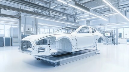 Obraz premium Automated Car Assembly Process 