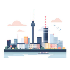 Obraz premium Famous City Skyline