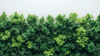 Fototapeta premium Vibrant curly kale leaves arranged against a clean white background