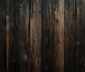 Naklejka premium Dark brown wooden background with a rough wood texture for photo backdrops 