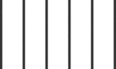 Prison Bars Pattern, Dark Vertical Lines on White Background, Symbol of Confinement and Security, Vector Illustration.