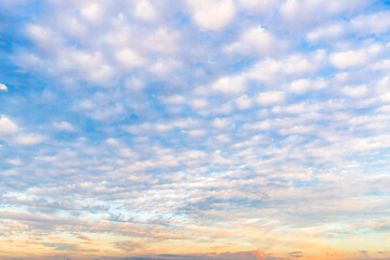 clouds in  sky with sunset