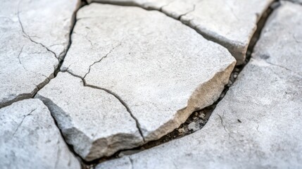 Obraz premium Cracked dry earth surface showing signs of drought in a natural outdoor setting