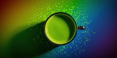 Matcha Green Tea Cup - Subtle Glow, Natural Colors