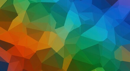 Obraz premium Colorful Abstract Geometric: An abstract geometric design featuring a vibrant mosaic of polygonal shapes in a rich spectrum of colors.