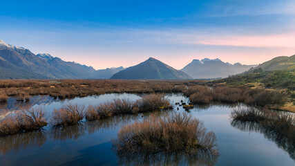 Glenorchy lagoon walk through the wetlands