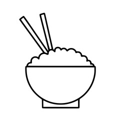 vector illustration of a bowl of rice