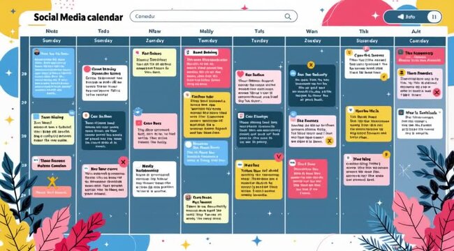 Social Media Posting Schedule Planner, Weekly Plan, Content Calendar