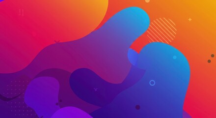 Abstract Fluid Art: A vibrant and dynamic display of abstract fluid art, with flowing shapes and gradients of color, evoking a sense of energy and movement.