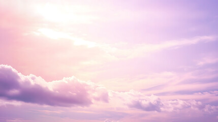 Naklejka premium A beautiful sky with a few clouds and a sun