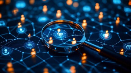 Network Connection with Magnifying Glass