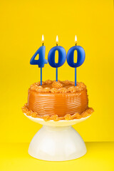 Number of followers or likes - Candle number 400.