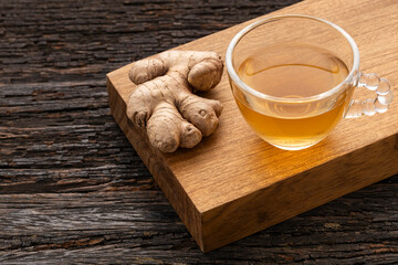 Zingiber officinale - Hot organic ginger root tea.