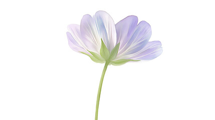 Fototapeta premium A flower with a stem and a leaf