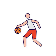 Fototapeta premium basketball player icon