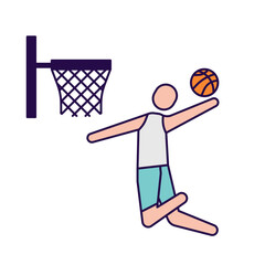 Fototapeta premium basketball player icon