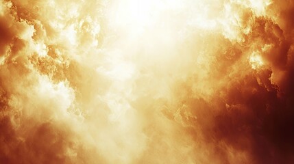 Fiery Orange And Yellow Cloudscape Dramatic Lighting Abstract Background