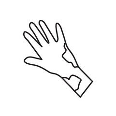 Contact Dermatitis icon, vector flat black linear illustration for web and app..eps