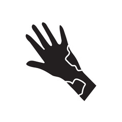 Contact Dermatitis icon, vector flat black simple trendy style illustration for web and app..eps