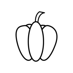 Paprika icon Black, vector simple linear illustration for web and app..eps