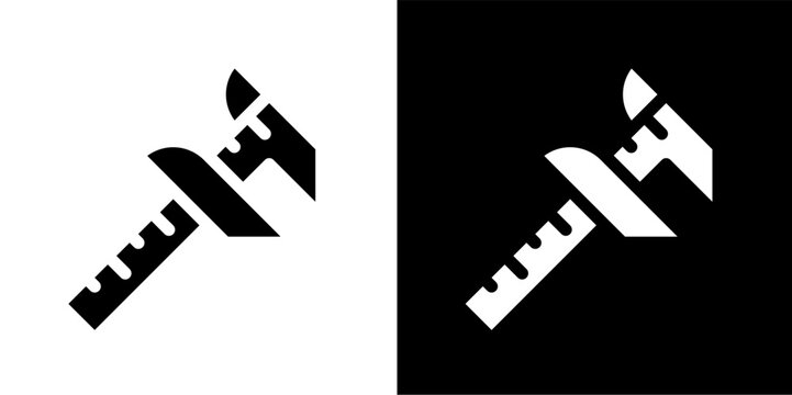 vernier caliper line and glyph icon, outline and glyph vector sign, linear and glyph style pictogram isolated on white and black. labour symbol, logo, icon, illustration