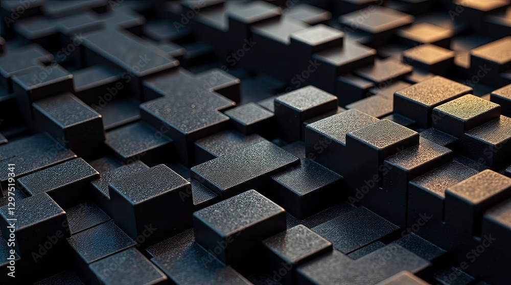 Poster a close up of a black square with a white border