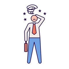 businessman stress icon