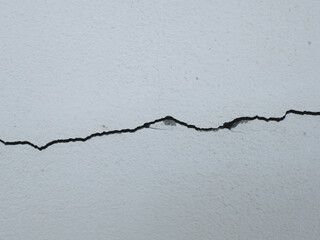 Cracked white concrete wall, Cracked cement surface background