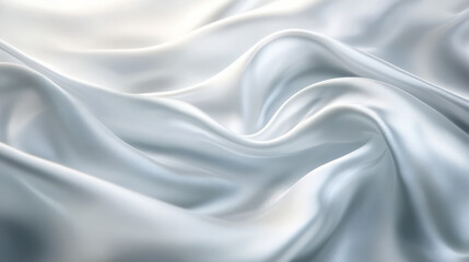Fototapeta premium The white silk satin is as smooth as milk