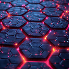 Obraz premium Tessellated Texture: A Modern Design Element Made of Hexagonal Tiles, A Geometric Artwork